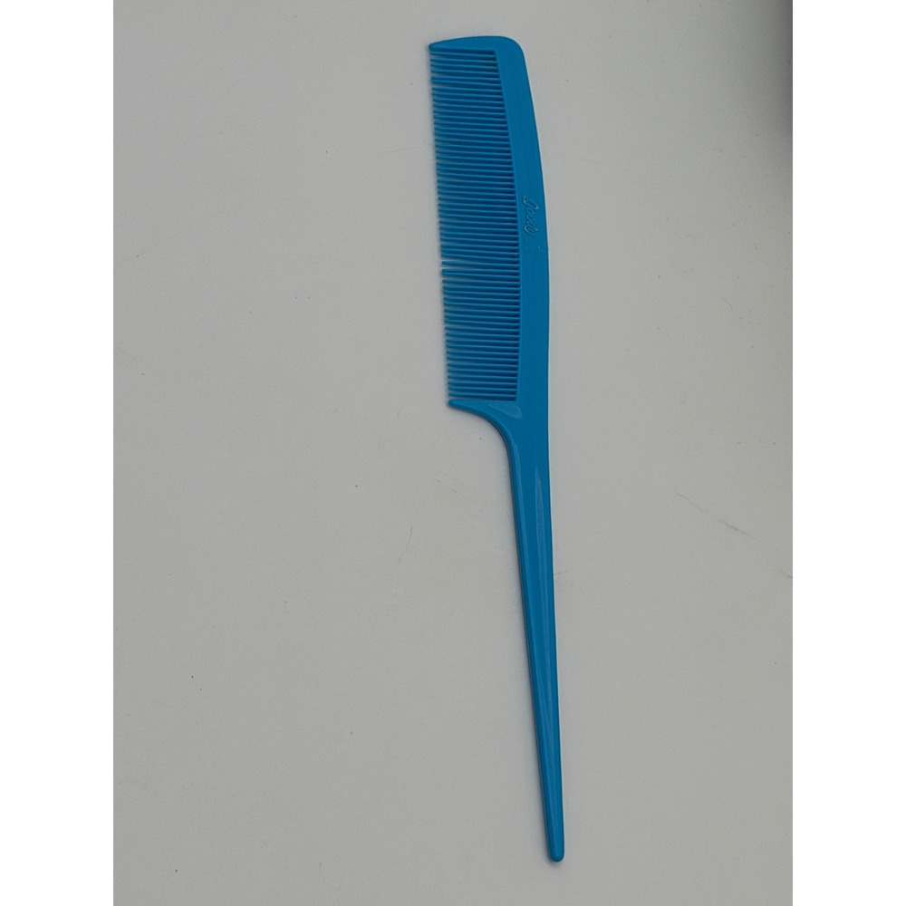 Vintage Goody Blue Rat Tail Comb Fine Tooth Hair Styling Tool Made in USA